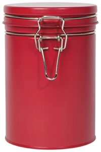 now designs small steel canister specialty storage, dia4 x h4.75in, carmine