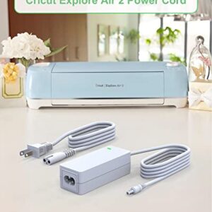 Power Cord for Cricut Explore air 2/Expression 2/Maker/Explore/Explore Air/Explore One/Create/Cake/Mini/Original Replacement for Cricut Maker KSAH1800250T1M2 Cutting 18V Charger Power Supply