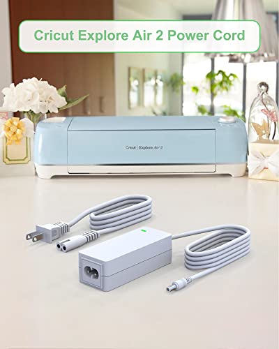 Power Cord for Cricut Explore air 2/Expression 2/Maker/Explore/Explore Air/Explore One/Create/Cake/Mini/Original Replacement for Cricut Maker KSAH1800250T1M2 Cutting 18V Charger Power Supply