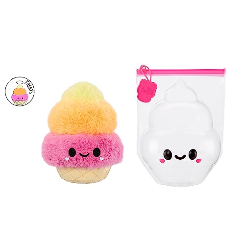 Fluffie Stuffiez Ice Cream Small Collectible Feature Plush - Surprise Reveal Unboxing with Huggable ASMR Fidget DIY Fur Pulling, Ultra Soft Fluff