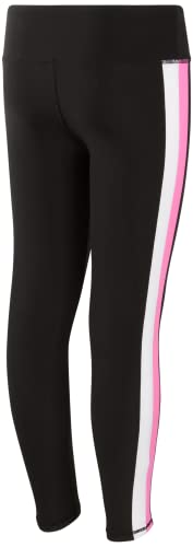 New Balance Girls' Legging Set - 4 Piece Short Sleeve T-Shirt and Leggings Set (7-16), Size 7-8, Black/Pink