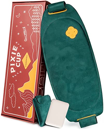 Pixie Period Heating Pad for Cramps - Best Portable Pain Relief Device with Heat On The Market - Hours of Menstrual Pain Relief - Wear The Belt Discreetly & Comfortably While You Work Any Job