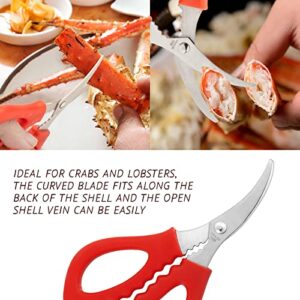 62 Pcs Seafood Tools Set Crab Crackers and Tools Lobster Crackers and Picks Set Includes 8 Butter Warmers 8 Crab Leg Cracker Tool 2 Seafood Scissors 8 Lobster Shellers 8 Crab Forks 28 Tealight Candles