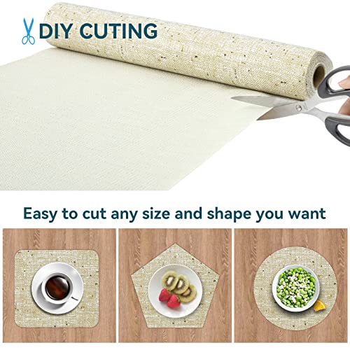 DwellAid Shelf Liner Non Adhesive 12in x120in Kitchen Drawer Liner Pantry Liner for Shelves Cupboard Liner Kitchen Cabinet Cover Easy to Trim