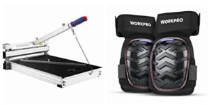 workpro laminate floor cutter with work knee pads