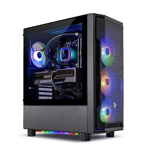 Skytech Gaming Shadow Gaming PC Desktop – AMD Ryzen 7 5700X 3.4 GHz, NVIDIA RTX 3060, 1TB NVME SSD, 16GB DDR4 RAM 3200, 600W Gold PSU, 11AC Wi-Fi, Windows 11 Home 64-bit