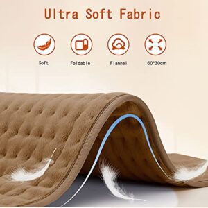 Heating Pad for Back Pain Relief, Moist & Dry Therapy Fast Heating 6 Heat Settings Auto Shut-Off Machine Washable, Electric Heating Pad for Neck Shoulders and Waist, 12'' x 24''(Coffee)