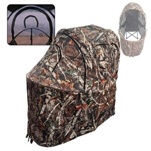 etsg hunting blind chair 270° see though deer blind with built-in hunting chair ground blinds for deer hunting pop up hunting blinds with carrying bag portable ground blind for deer, turkey hunting