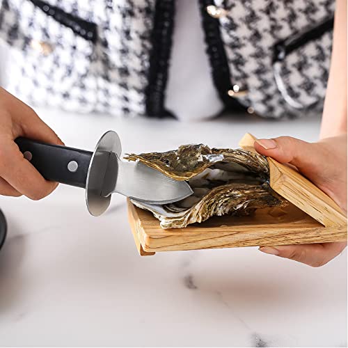 CALLARON Decorating Tools Oyster Shucking Clamp Wooden Oyster Shucking Tool Seafood Shucking Clamp Oyster Opener Clamp Kitchen Gadgets for Oyster Clam Shellfish Seafood Kitchen Utensil Set