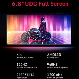 REDMAGIC 8 Pro Smartphone 5G, 120Hz Gaming Phone, 6.8" Full Screen, Under Display Camera, 6000mAh Android Phone, Snapdragon 8 Gen 2, 12+256GB, 65W Charger, Dual-Sim, US Unlocked Cell Phone Black