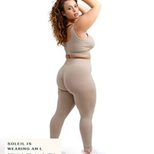 PAVOI ACTIVE Taupe Workout Leggings for Women | High Performance Seamless Scrunch Butt Lifting Leggings for Women | Gym Leggings for Women (Small)