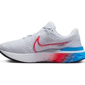 Nike React Infinity Run Flyknit 3 Women's Road Running Shoes (us_Footwear_Size_System, Adult, Women, Numeric, Medium, Numeric_7_Point_5), Grey/Red/Blue, 7.5