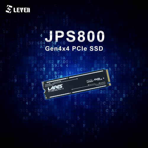 LEVEN JPS800 1TB PCIe Gen4 Speed up to 5,000MB/s 3D NAND NVMe M.2 SSD with Thermal Pad and Heat Sink