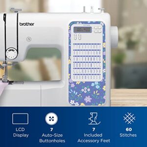 Brother CP2160L Computerized Sewing Machine with 60 Built -In Stitches, LCD Display, 7 Included Feet, Lavender Floral