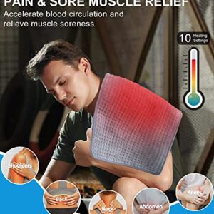 Heating Pads 12X24 INCH OCSOSO Heating Pad with Automatic Shut-Off 10 Temperature Levels, Fast Heating Technology Electric Heat Pad, Safe Heated Pads Electric for Back, Neck, Shoulder Pain Relief