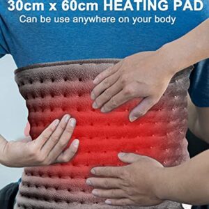 Heating Pads 12X24 INCH OCSOSO Heating Pad with Automatic Shut-Off 10 Temperature Levels, Fast Heating Technology Electric Heat Pad, Safe Heated Pads Electric for Back, Neck, Shoulder Pain Relief