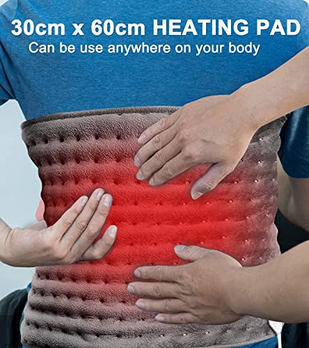 Heating Pads 12X24 INCH OCSOSO Heating Pad with Automatic Shut-Off 10 Temperature Levels, Fast Heating Technology Electric Heat Pad, Safe Heated Pads Electric for Back, Neck, Shoulder Pain Relief