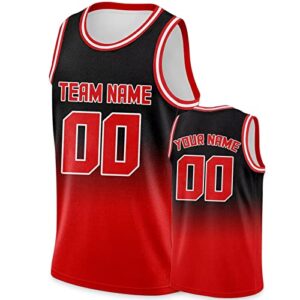 custom college basketball jersey personanlized university sports uniform team name number for youth men red black
