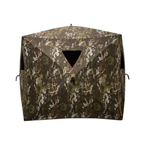 Barronett Blinds Wide Side 95, Portable Hunting Blind, Side-by-Side Hub Blind, Huge Interior, Panoramic Shooting Window, 2-Person, Crater™ Harvest, 75” x 79” x 95”, WS95CH