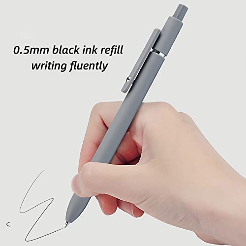 YOXMJDB Gel Pens, 5 Pcs 0.5mm Fine Point Smooth Writing Pens Japanese Cute Pens, High-End Series Black Ink Pens for Journaling Note Taking, School Office Supplies for Women Men (5 Pcs Morandi)