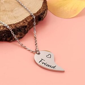 A Pair Friends Forever Puzzle Matching Necklaces,Sister Best friends Necklace Set 2,BFF 2 Gift for Women Teen Girls,Birthday Valentines Graduation Friendship Gifts.