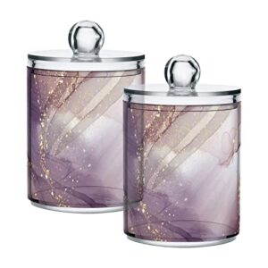 suabo plastic jars with lids,purple marblestorage containers wide mouth airtight canister jar for kitchen bathroom farmhouse makeup countertop household,set 2