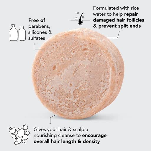 Kitsch Rice Bar Shampoo and Conditioner Bar for Hair Growth | Rice Shampoo Bar & Conditioner Bar for Strengthening, Cleansing & Moisturizing | Vegan Rice Water Shampoo Bar & Conditioner Soap, 2pc Set