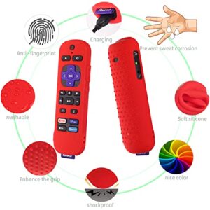 Silicone Cover for Roku Ultra 2022 Remote Roku Voice Remote Pro Silicone Remote Case, Shockproof Durable Silicone Cover with Lanyard (Mint)