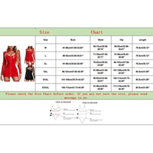 Plus Size Lingerie for Women Pu Leather Strappy Babydolls Outfits Sexy Latex Two Piece Bra with Skirts Set Chemise