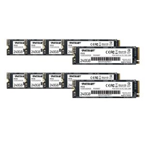 patriot p310 240gb internal ssd - nvme pcie m.2 gen3 x 4 - low-power consumption solid state drive 10 pack, lot of 10 - p310p240gm2810
