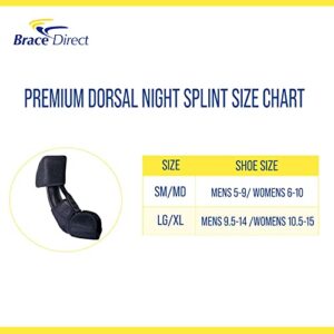 Brace Direct Plantar Fasciitis Premium Dorsal Night Splint for Plantar Fasciitis, Achilles Tendonitis, Foot Pain, Arch Pain, Heel Pain