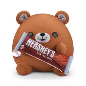 snackles (hersheys) bear super sized 14 inch plush by zuru, ultra soft plush, collectible plush with real licensed brands, stuffed animal