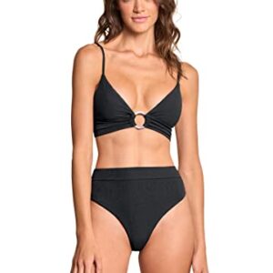 Maaji Women's Standard Long Line Triangle, Black