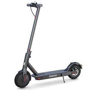 populo folding electric scooter for adults - powerful 350w motor, long battery life, double braking system, portable design - up to 15 mph & 14.5 miles range with 8.5" pneumatic tires