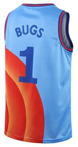 tocament mens 1# space movie jersey basketball jersey s-3xl 90s hip hop clothing for party blue small