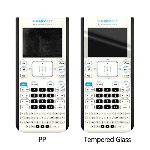 [2 Pack] Tempered Glass Screen Protector, for TI-nspire CX II Graphing Calculator [9H Hardness] 0.33 mm Thick, Impact and Scratch Protection