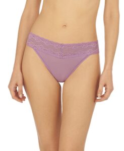 natori women's bliss perfection: one size thong, violette