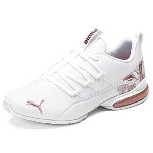 puma womens riaze prowl palm running sneakers shoes - white - size 8.5 m