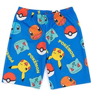 Pokemon Boys 2 Pack Pyjamas Kids Pikachu Bulbasaur Charmander Squirtle T-Shirts Shorts Set Sleepwear Multicolor