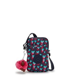 kipling women's tally minibag, lightweight crossbody mini, nylon phone bag, tender hearts