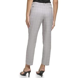 DKNY Women's Casual Pockets Frontfly Pant, Grey/Pomegranate