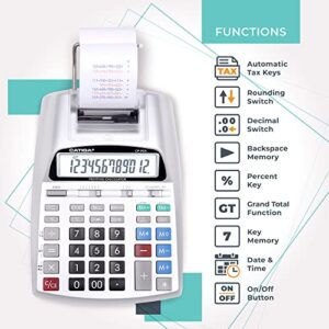 CATIGA New & Upgraded 2023 Printing Calculator Adding Machine 10 Key, Desktop Home Office Calculator with Paper Roll Print Out, Accounting Business Finance