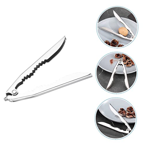 UPKOCH 3pcs Shucker Kitchen Seafood Lobster Crab Oyster for Gadget Nut Professional Clamp Steel Design Multifunctional Clam Accessory Supply Home Tool Opener Clip Crackers Ergonomic