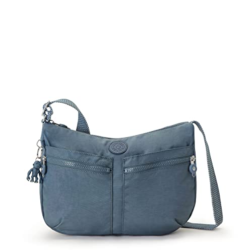 Kipling Women’s Izellah Crossbody, Super Light Everyday Purse, Nylon Shoulder Bag, Brush Blue