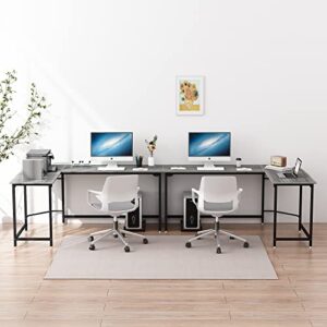 HOBINCHE 58 Inch L-Shaped Corner Computer Desk, Home Office Desk, Large Space Gaming Desk, Studying Writing Table Workstation, Gray