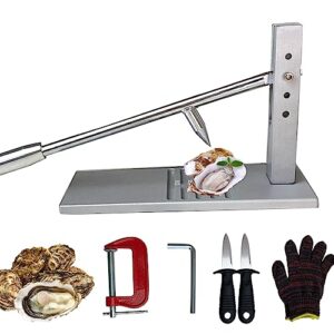 Dsyisvia Oyster Shucker Tool Set，Oyster Clam Opener，Oyster Shucking Machine, Oyster Opener with Oyster Knife for Hotel Buffets and Homes and Gift