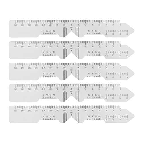 5pcs Ophthalmic PD Ruler Pupil Distance Measuring Ruler Clear Data Marking Smoothing Edges Pupillary Distance Ruler for Hospitals