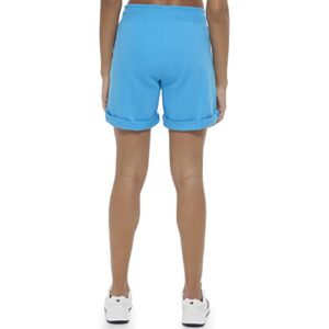 Tommy Hilfiger Women's Drawcord Waist Cuffed Comfortable French Terry Short, Atlantic Blue