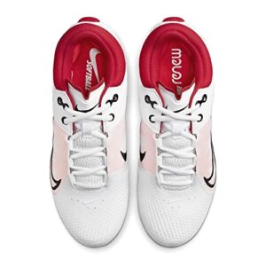 Nike Women's Hyperdiamond 4 Elite Softball Cleats (White/Black/University Red, us_Footwear_Size_System, Adult, Women, Numeric, Medium, Numeric_7)