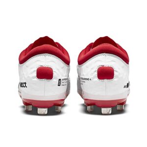Nike Women's Hyperdiamond 4 Elite Softball Cleats (White/Black/University Red, us_Footwear_Size_System, Adult, Women, Numeric, Medium, Numeric_7)
